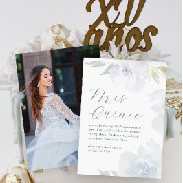 Mis Quince Floral 15e verjaardag Quinceañera Foto Kaart
