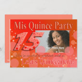 Mis Quince I Photo Party Invitation Kaart (Voorkant / Achterkant)