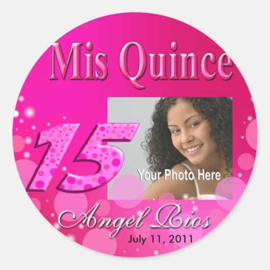 Mis Quince I Photo Party Sticker (Voorkant)