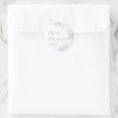 Mis Quince Paarse Bloemen 15e Verjaardag Quinceañe Ronde Sticker (Tas)