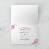 Mis Quince Paarse Bloemen Waterverf 15e Verjaardag (Binnen)