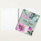 Mis QUINCE Paarse Bloemige Quinceanera GASTBOEK NI Planner (Display)