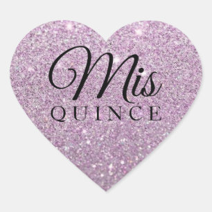 Mis Quince Paarse Glitter Fab Sticker