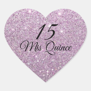 Mis Quince Paarse Glitter Fab Sticker