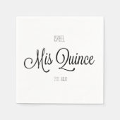 Mis Quince partij Aanpassen Napkin Servet (Voorkant)