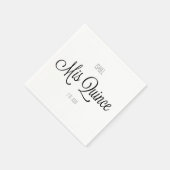 Mis Quince partij Aanpassen Napkin Servet (Hoek)