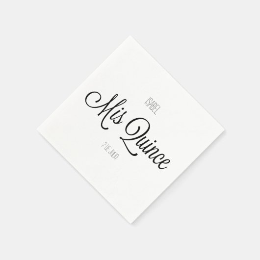 Mis Quince partij Aanpassen Napkin Servet (Hoek)