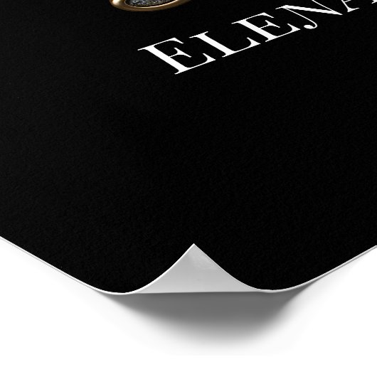 Mis Quince Quinceanera gouden ontwerp welkomstbord Poster (Hoek)