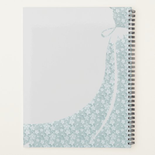 Mis Quince Quinceanera-jurk gastboek Zilver Planner (Achterkant)