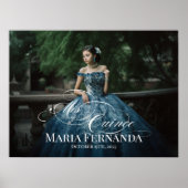Mis Quince Quinceanera welkomstbord met foto Poster (Voorkant)