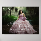 Mis Quince Quinceanera welkomstbord met foto Poster (Voorkant)