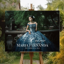 Mis Quince Quinceanera welkomstbord met foto Poster