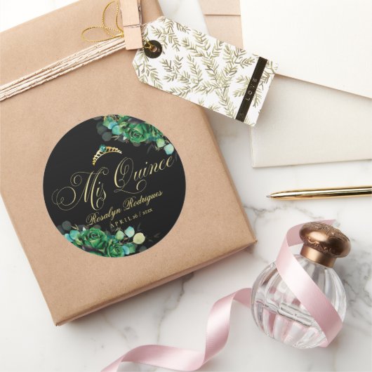 Mis Quince Ronde Sticker (Geschenken)