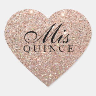 Mis Quince Roos Gouden Glitter Fab Sticker