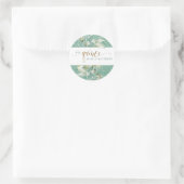 Mis Quince, Spaans, Groen Glitter en Groen Ronde Sticker (Tas)