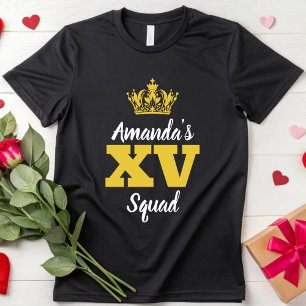 Mis Quince Squad Quinceanera 20e 30e 40 verjaardag T-shirt