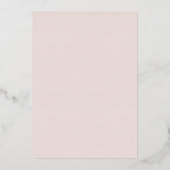 Mis Quince Winter Snowflake Blush Quinceanera Folie Uitnodiging (Achterkant)