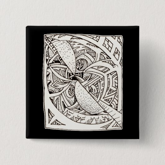 Mis-spliced Vierkante Button 5,1 Cm (Voorkant)