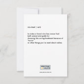 'Mis-treat' Funny Cancer Kaart (Achterkant)