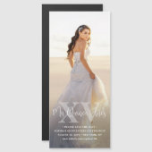 Mis XV Años Bewaar de datum Chic Quinceañera Foto Magnetische Uitnodiging (Voorkant / Achterkant)