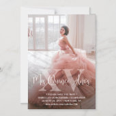 Mis XV Años Bewaar de datum Moderne foto Quinceañe Magnetische Uitnodiging (Voorkant)