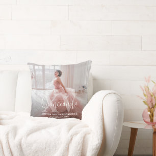 Mis XV Años Chic Moderne foto Quinceañera Keepsake Kussen