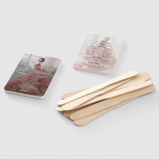 Mis XV Años Modern 2 Foto Quinceañera Programma Handwaaier (Niet-gemonteerd)