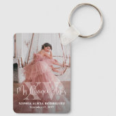 Mis XV Años Quinceañera 15e verjaardag Chic 2 Foto Sleutelhanger (Achterkant)
