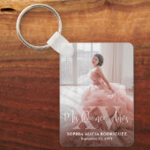 Mis XV Años Quinceañera 15e verjaardag Chic 2 Foto Sleutelhanger (Voorkant)