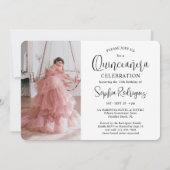 Mis XV Modern Quinceañera 2 Foto 15e verjaardag Kaart (Achterkant)
