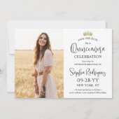 Mis XV Modern Quinceañera 2 Foto 15e verjaardag Save The Date (Achterkant)