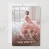 Mis XV Modern Quinceañera 4 foto 15e verjaardag Save The Date (Voorkant)