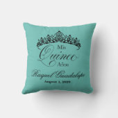 Mis XV Quince 15 16 Quinceañera Crown Sierkussen (Achterkant)