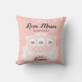 Mis XV Quince 15 Blush Quinceañera Crown Pillow Kussen
