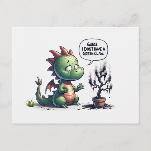 Misadventure van een kleine draak briefkaart (Voorkant)