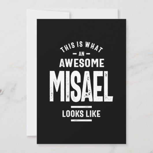 Misael Persoonlijke Naam Verjaardag Kaart (Voorkant)