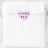 Misandry 4 leven hart sticker (Tas)