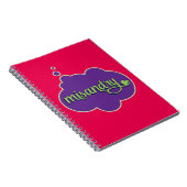 Misandry-notebook (groen op paars) notitieboek (Rechterzijde)