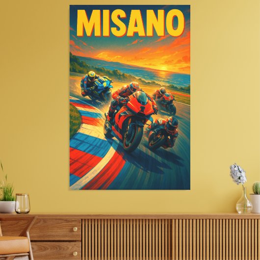 Misano World Circuit Marco Simoncelli MotoGP Itali Canvas Afdruk (Insitu (Woonkamer))