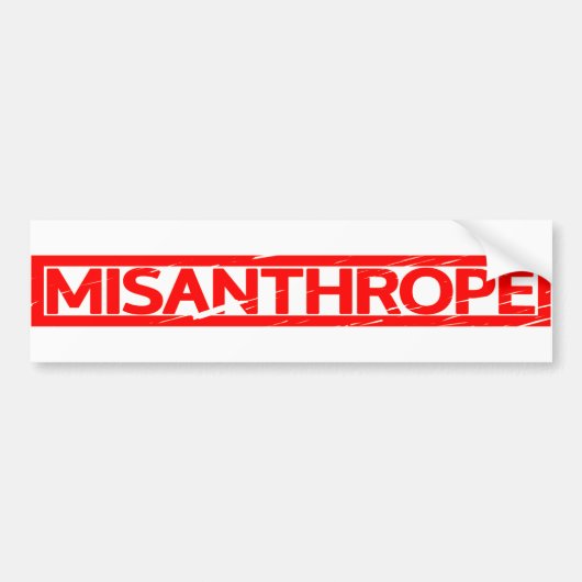 Misanthrope Stamp Bumpersticker (Voorkant)