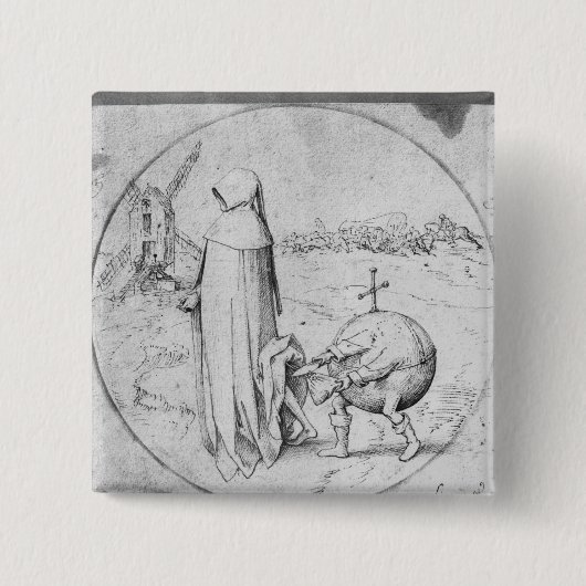 Misanthrope Vierkante Button 5,1 Cm (Voorkant)