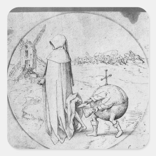 Misanthrope Vierkante Sticker (Voorkant)