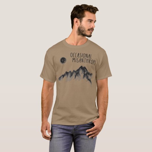 Misanthrope voor natuur liefhebbers t-shirt (Voorkant volledig)