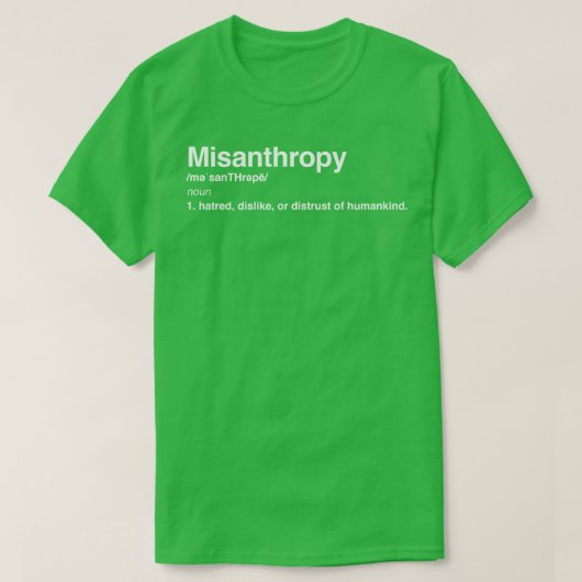 Misanthroy T-shirt (Design voorkant)