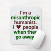Misantroop Humanist Loner Satire Muismat (Met muis)