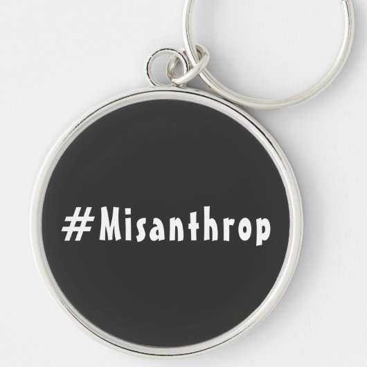 Misantroop zwarte edele sleutelhanger (Voorkant)
