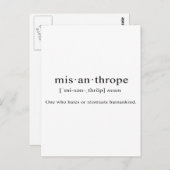Misantrope [Definitie] Briefkaart (Voorkant / Achterkant)
