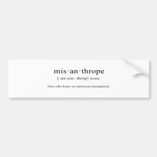 Misantrope [Definitie] Bumpersticker