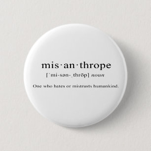 Misantrope [Definitie] Ronde Button 5,7 Cm