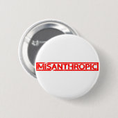 Misantropische stempel ronde button 5,7 cm (Voorkant /achterkant)